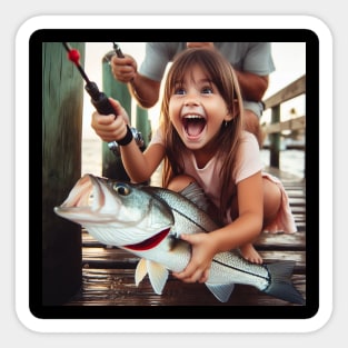 Girls love to fish Sticker